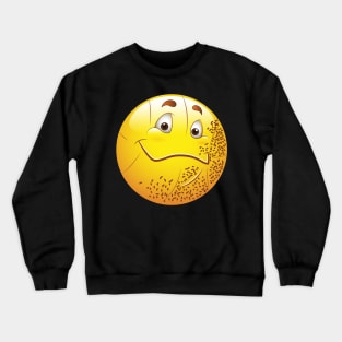 Basketball Smiley Face Emoticon Crewneck Sweatshirt